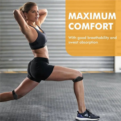 ABZL Silicone Patellar Tendon Support Strap 2-Pack, Knee Brace For Women & Men, Adjustable Non-Slip Patella Band Support