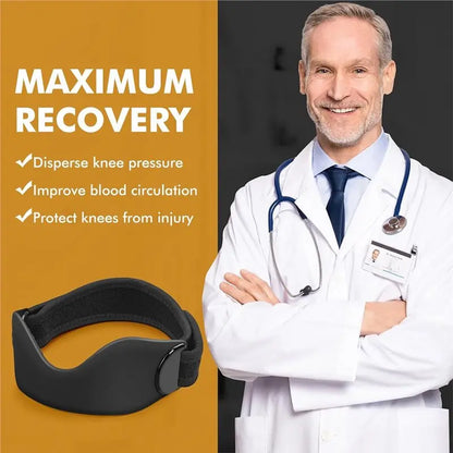 ABZL Silicone Patellar Tendon Support Strap 2-Pack, Knee Brace For Women & Men, Adjustable Non-Slip Patella Band Support