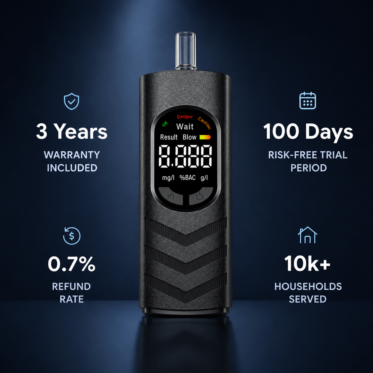HOSFU™ Pro Portable Breathalyzer