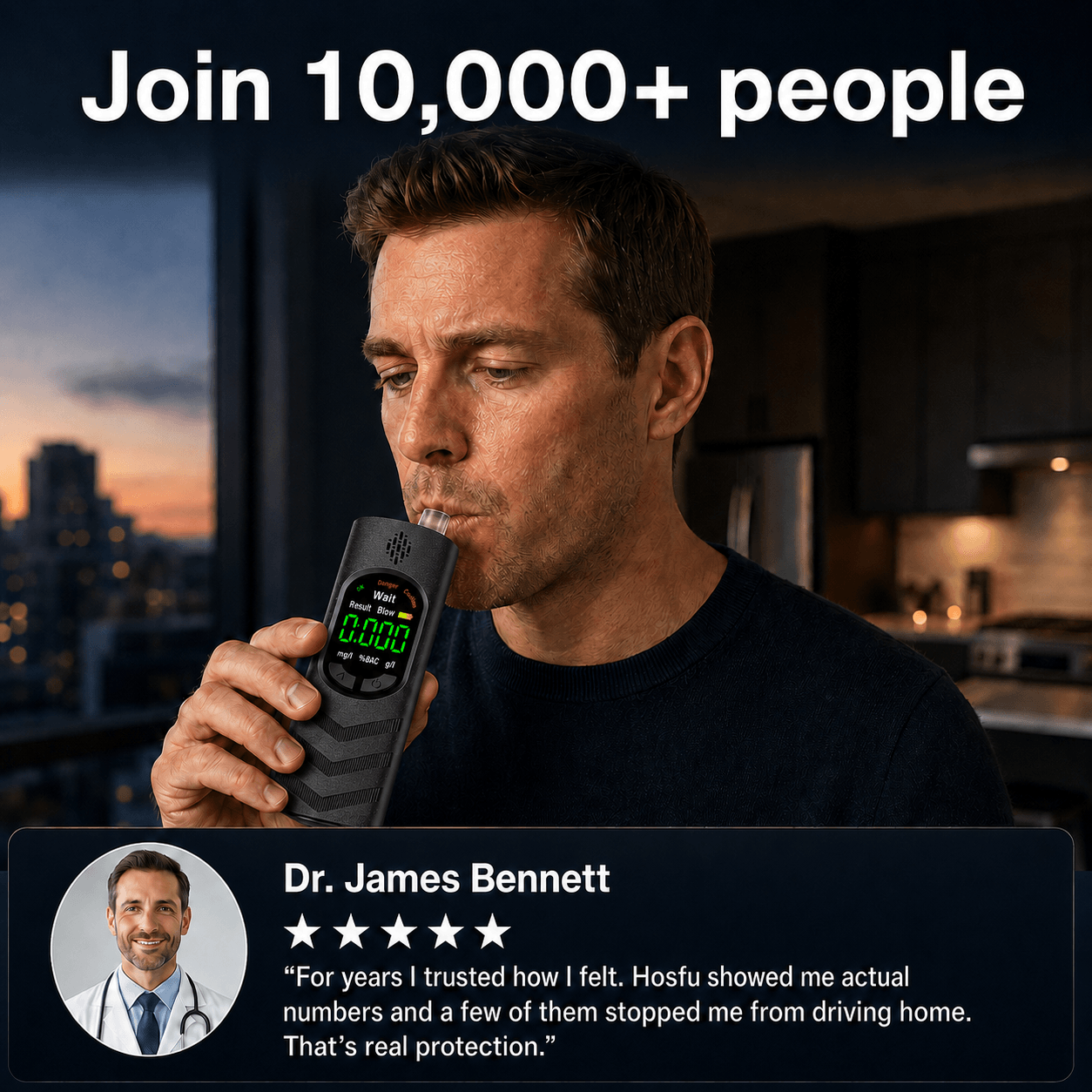 HOSFU™ Pro Portable Breathalyzer